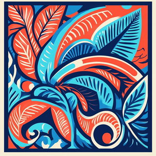 Cobaltrove style, Midjourney V6.1: creative pattern composition