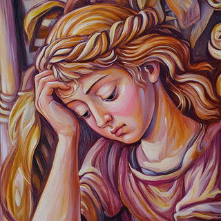 Xyloglyph style, Midjourney V6.1: classical 18th-century oil painting