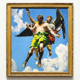 Thundercut style, Midjourney V6.1: classical 18th-century oil painting