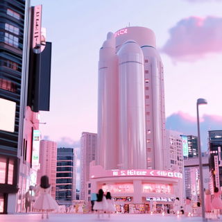 Lavachromia style, Midjourney V6.1: megacity with futuristic bioarchitecture