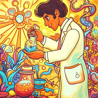 Quinacridone Topograph style, Midjourney V6.1: editorial illustration for popular scientific magazine cover