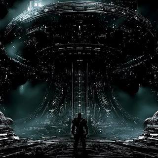 Striature style, Midjourney V6.1: cinematic shot from sci-fi movie