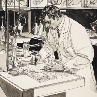 Briarshield Atelier style, Midjourney V6.1: editorial illustration for popular scientific magazine cover
