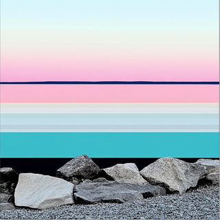Masonryth style, Midjourney V6.1: realistic landscape photograph of quiet dawn