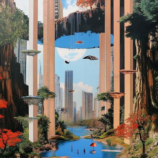 Ultraviolet Megalith style, Midjourney V6.1: megacity with futuristic bioarchitecture