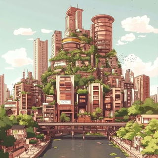 Masqueborg style, Midjourney V6.1: megacity with futuristic bioarchitecture