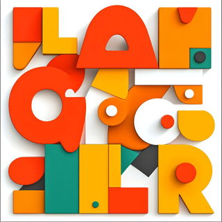 Terracette style, Midjourney V6.1: typographic composition with large letters