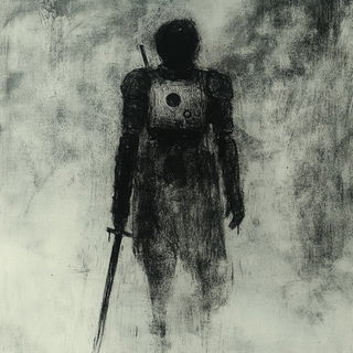 Bluebell Meridian style, Midjourney V6.1: concept art character design of retropunk steam knight