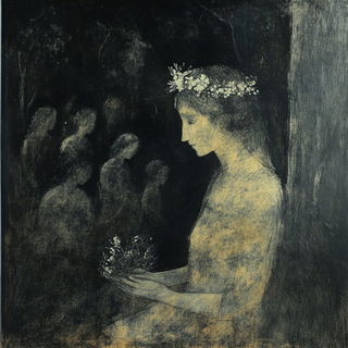 Bluebell Meridian style, Midjourney V6.1: classical 18th-century oil painting