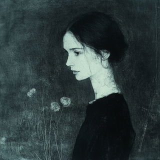 Bluebell Meridian style, Midjourney V6.1: photographic portrait of female protagonist