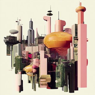 Scalacanto style, Midjourney V6.1: megacity with futuristic bioarchitecture