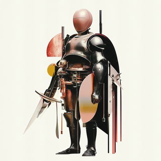Scalacanto style, Midjourney V6.1: concept art character design of retropunk steam knight