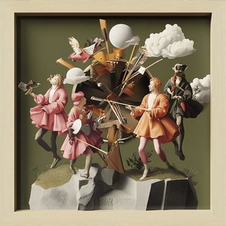 Scalacanto style, Midjourney V6.1: classical 18th-century oil painting