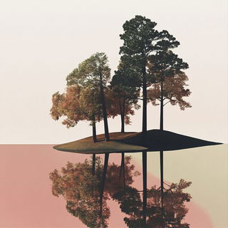 Scalacanto style, Midjourney V6.1: realistic landscape photograph of quiet dawn