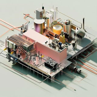 Scalacanto style, Midjourney V6.1: technical infrastructure blueprint schematics