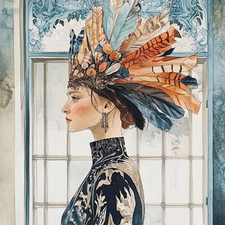 Arch and Thread style, Midjourney V6.1: haute-couture fashion outfit
