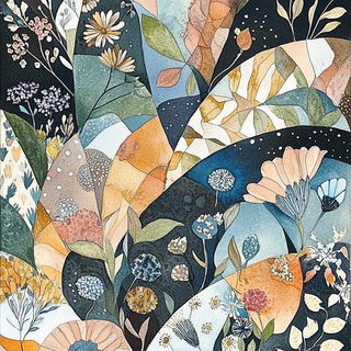 Arch and Thread style, Midjourney V6.1: creative pattern composition