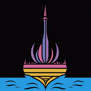 Skylattice style, Midjourney V6.1: bold minimalist logo design for Istanbul city municipal services