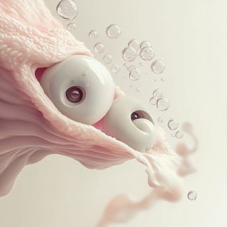 Flickerfjord style, Midjourney V6.1: abstract 3D render
