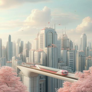 Flickerfjord style, Midjourney V6.1: megacity with futuristic bioarchitecture
