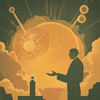 Majolica Riot style, Midjourney V6.1: editorial illustration for popular scientific magazine cover
