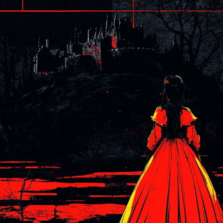 Glazoonics style, Midjourney V6.1: retro fairy-tale illustration