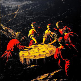 Glazoonics style, Midjourney V6.1: classical 18th-century oil painting