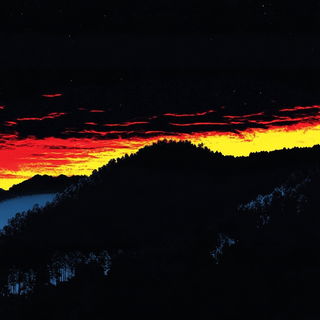 Glazoonics style, Midjourney V6.1: realistic landscape photograph of quiet dawn