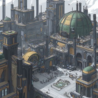 Ferrumshade style, Midjourney V6.1: megacity with futuristic bioarchitecture