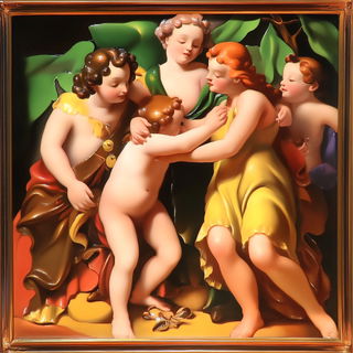 Botanical Choropleth style, Midjourney V6.1: classical 18th-century oil painting