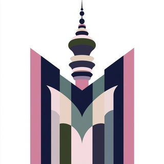 Hatching Sunkenworlds style, Midjourney V6.1: bold minimalist logo design for Istanbul city municipal services