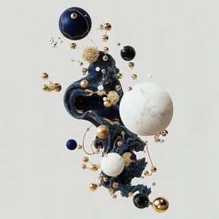 Amber Reliquary style, Midjourney V6.1: abstract 3D render