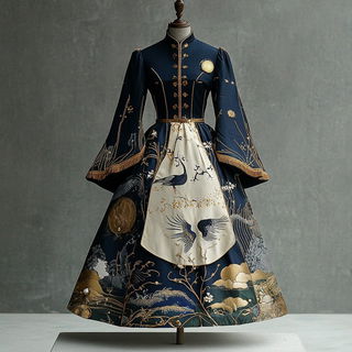Amber Reliquary style, Midjourney V6.1: haute-couture fashion outfit