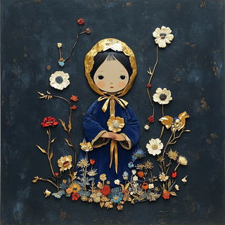 Amber Reliquary style, Midjourney V6.1: traditional folk art