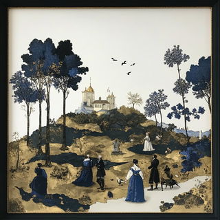 Amber Reliquary style, Midjourney V6.1: classical 18th-century oil painting