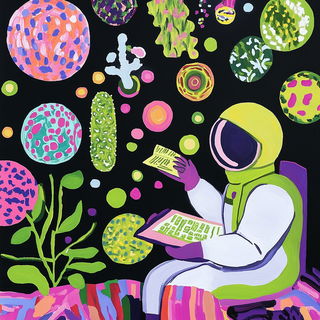 Mycelium Noir Panels style, Midjourney V6.1: editorial illustration for popular scientific magazine cover