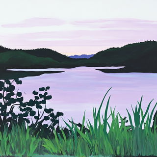 Mycelium Noir Panels style, Midjourney V6.1: realistic landscape photograph of quiet dawn