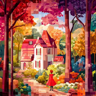 Coral Knotwork style, Midjourney V6.1: retro fairy-tale illustration
