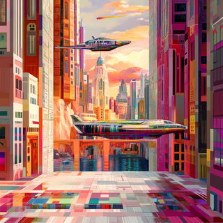 Coral Knotwork style, Midjourney V6.1: cinematic shot from sci-fi movie