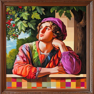 Coral Knotwork style, Midjourney V6.1: classical 18th-century oil painting