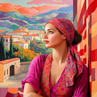 Coral Knotwork style, Midjourney V6.1: photographic portrait of female protagonist