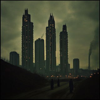 Aeromosaic style, Midjourney V6.1: megacity with futuristic bioarchitecture