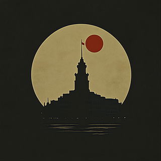 Aeromosaic style, Midjourney V6.1: bold minimalist logo design for Istanbul city municipal services