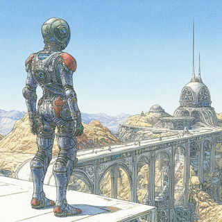 Decklefire Narrative style, Midjourney V6.1: cinematic shot from sci-fi movie
