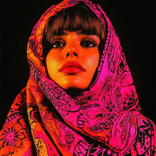 Vitrail Torrent style, Midjourney V6.1: photographic portrait of female protagonist