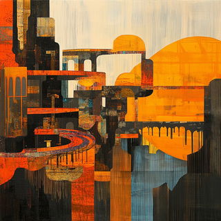 Chromarook style, Midjourney V6.1: megacity with futuristic bioarchitecture