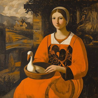 Chromarook style, Midjourney V6.1: classical 18th-century oil painting