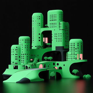 Petalithic Panorama style, Midjourney V6.1: megacity with futuristic bioarchitecture