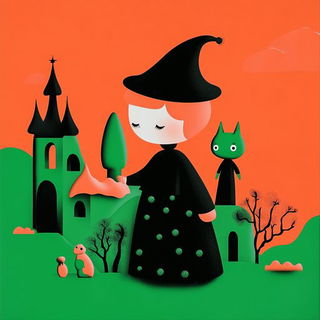 Petalithic Panorama style, Midjourney V6.1: retro fairy-tale illustration