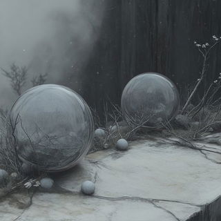 Brushmire style, Midjourney V6.1: abstract 3D render